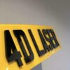 Black 4D Arcrylic Number Plates - Front & Back